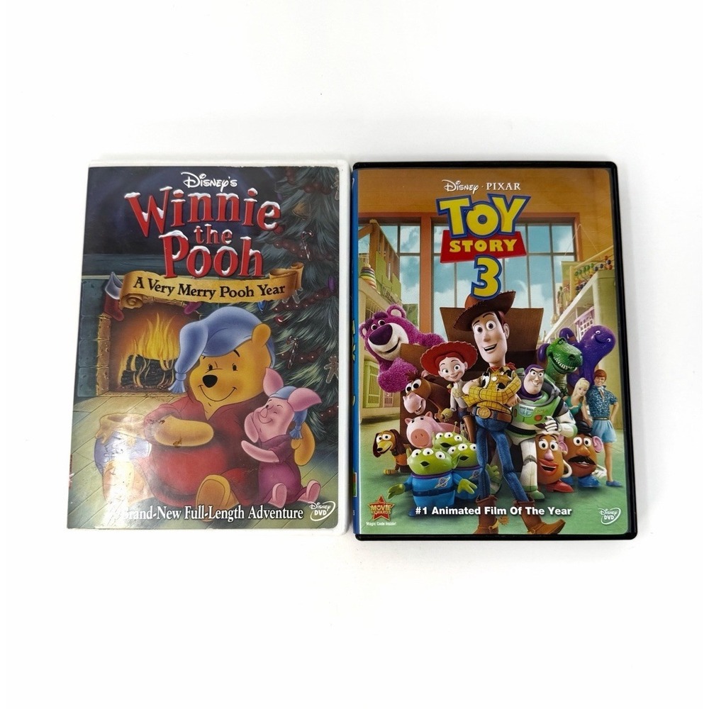 Disney DVD Lot Toy Story 3 Winnie Pooh Very Merry Pooh Year Tested Works